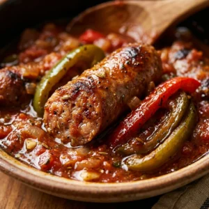 Game Day Slow Cooker Sausage And Peppers High Protein Crowd