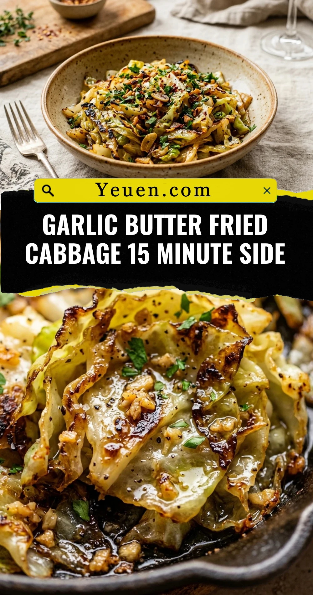 Garlic Butter Fried Cabbage 15 Minute Side