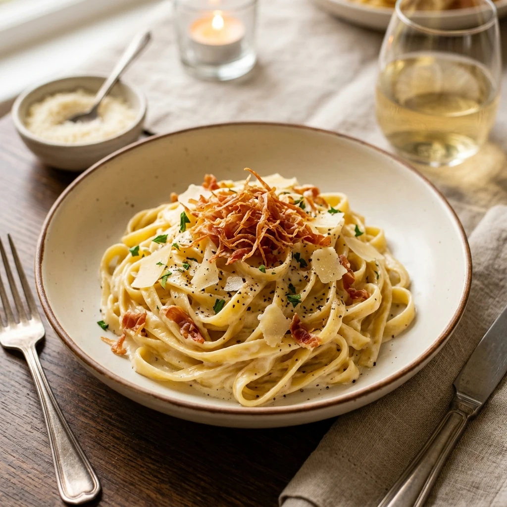 Ghost Alfredo Pasta - 15 Min Creamy Dinner