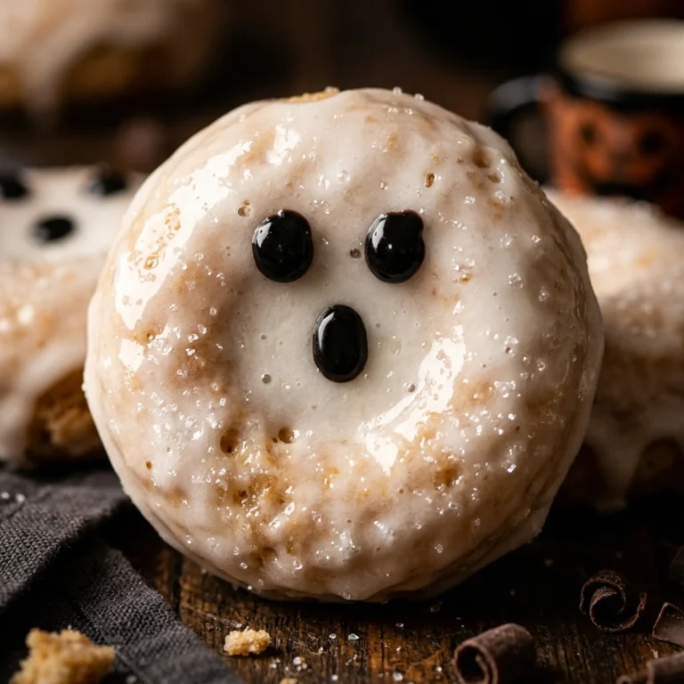 Ghost Doughnuts Halloween Breakfast No Bake