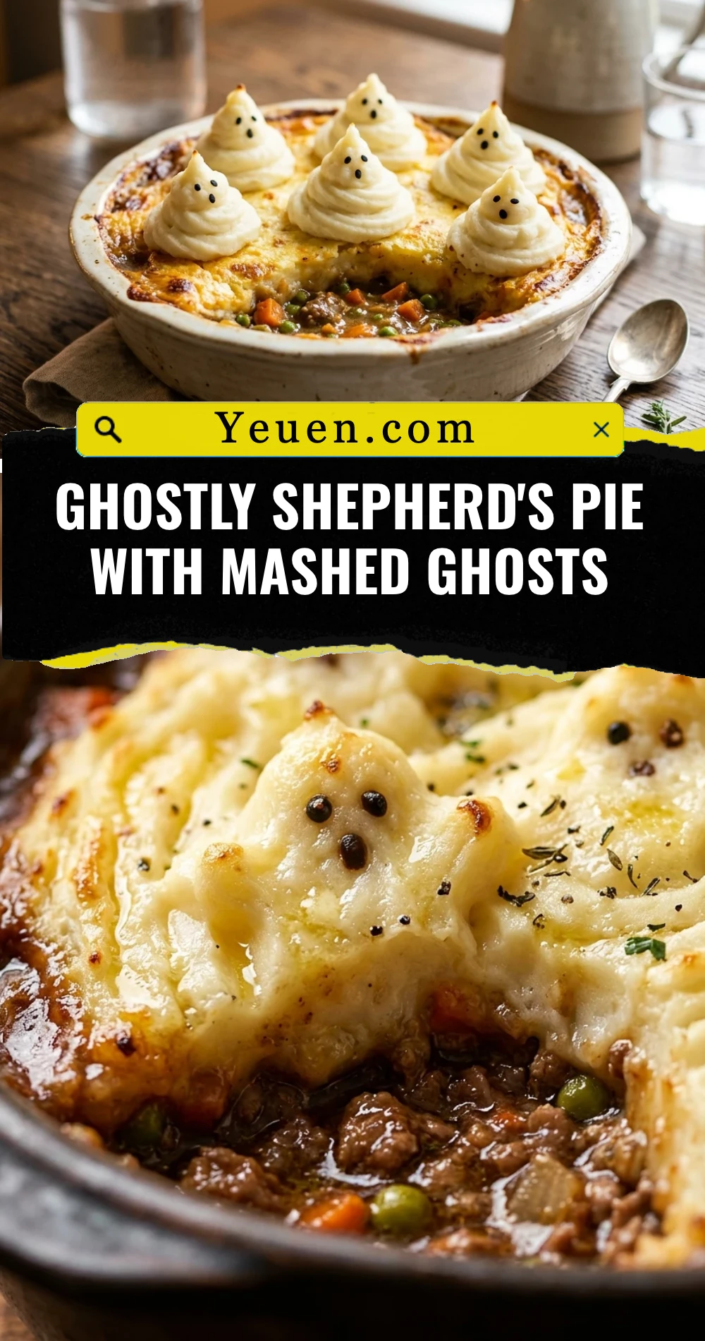 Ghostly Shepherd's Pie With Mashed Ghosts