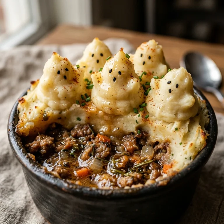 Ghostly Shepherd's Pie With Mashed Ghosts