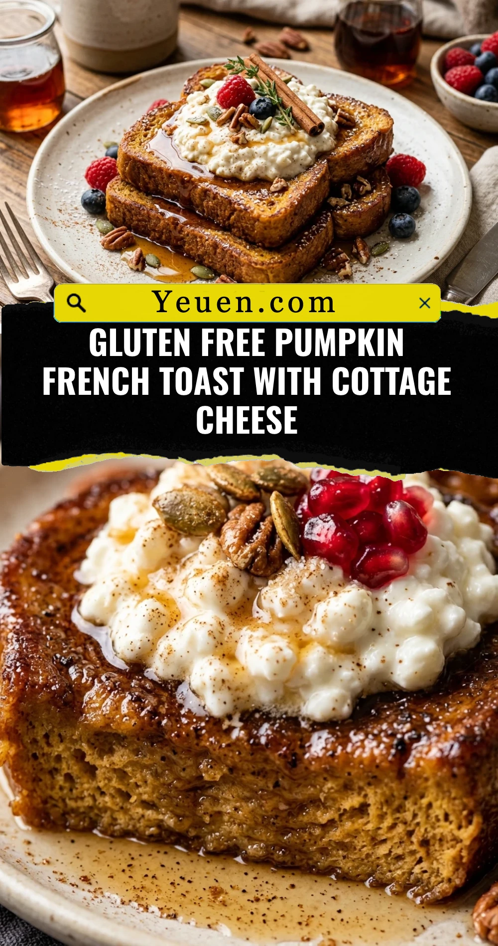 Gluten Free Pumpkin French Toast With Cottage Cheese