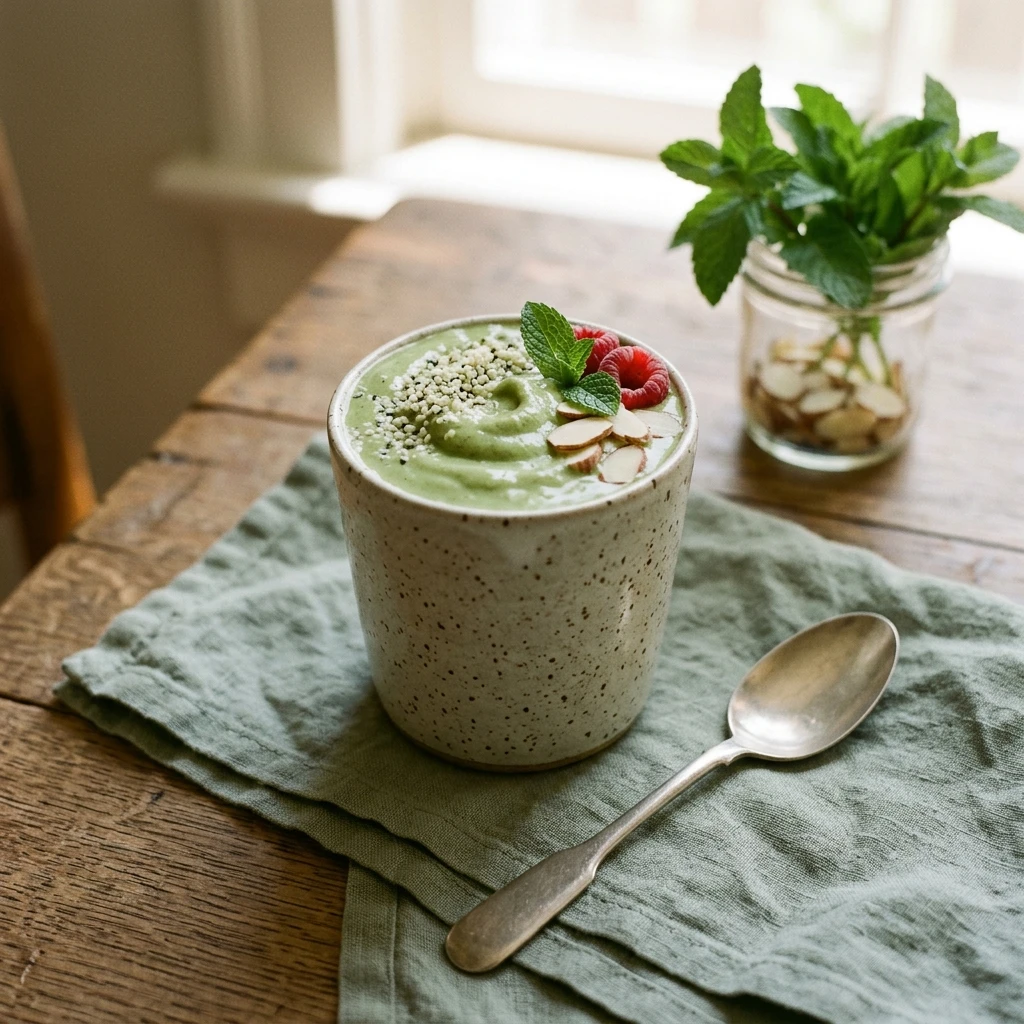 Green High Protein Smoothie - 30g Hidden Cottage Cheese