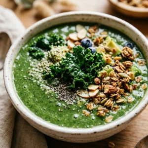 Green Kale Bowl Smoothie Detox High Protein Weight Loss Healthy