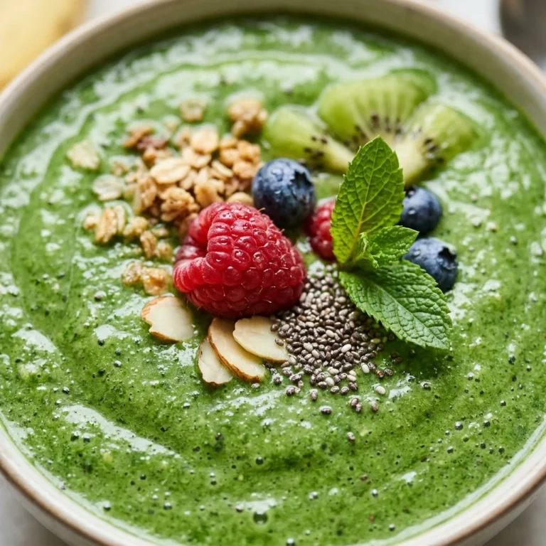 Green Mint Bowl Smoothie Detox High Protein Weight Loss Healthy