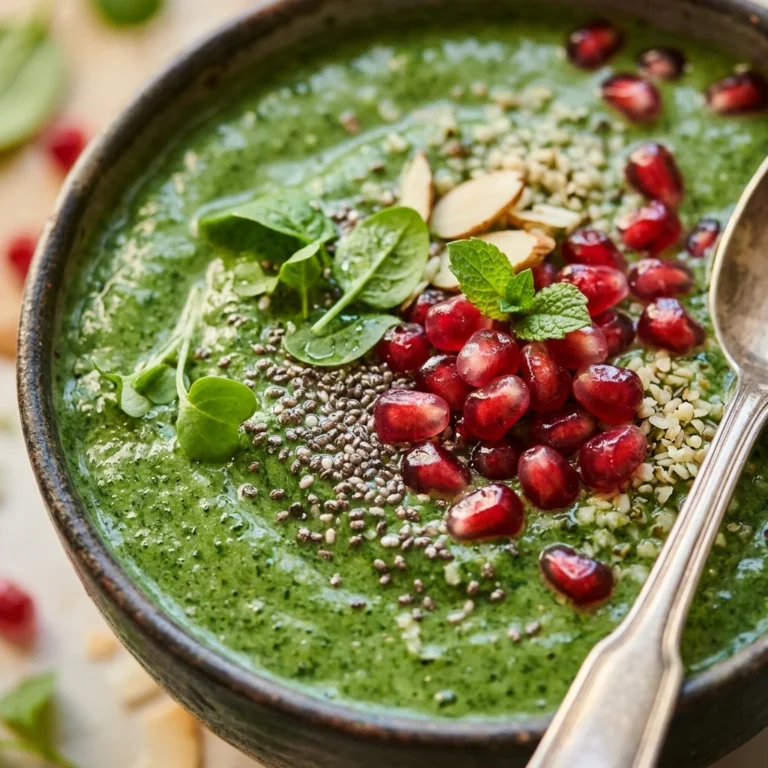 Green Spinach Bowl Smoothie Detox High Protein Weight Loss Healthy