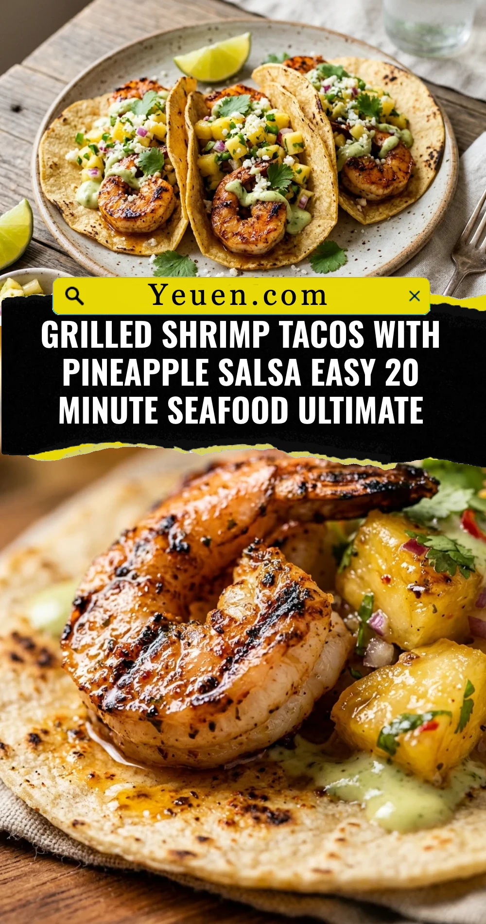 Grilled Shrimp Tacos With Pineapple Salsa Easy 20 Minute Seafood Ultimate
