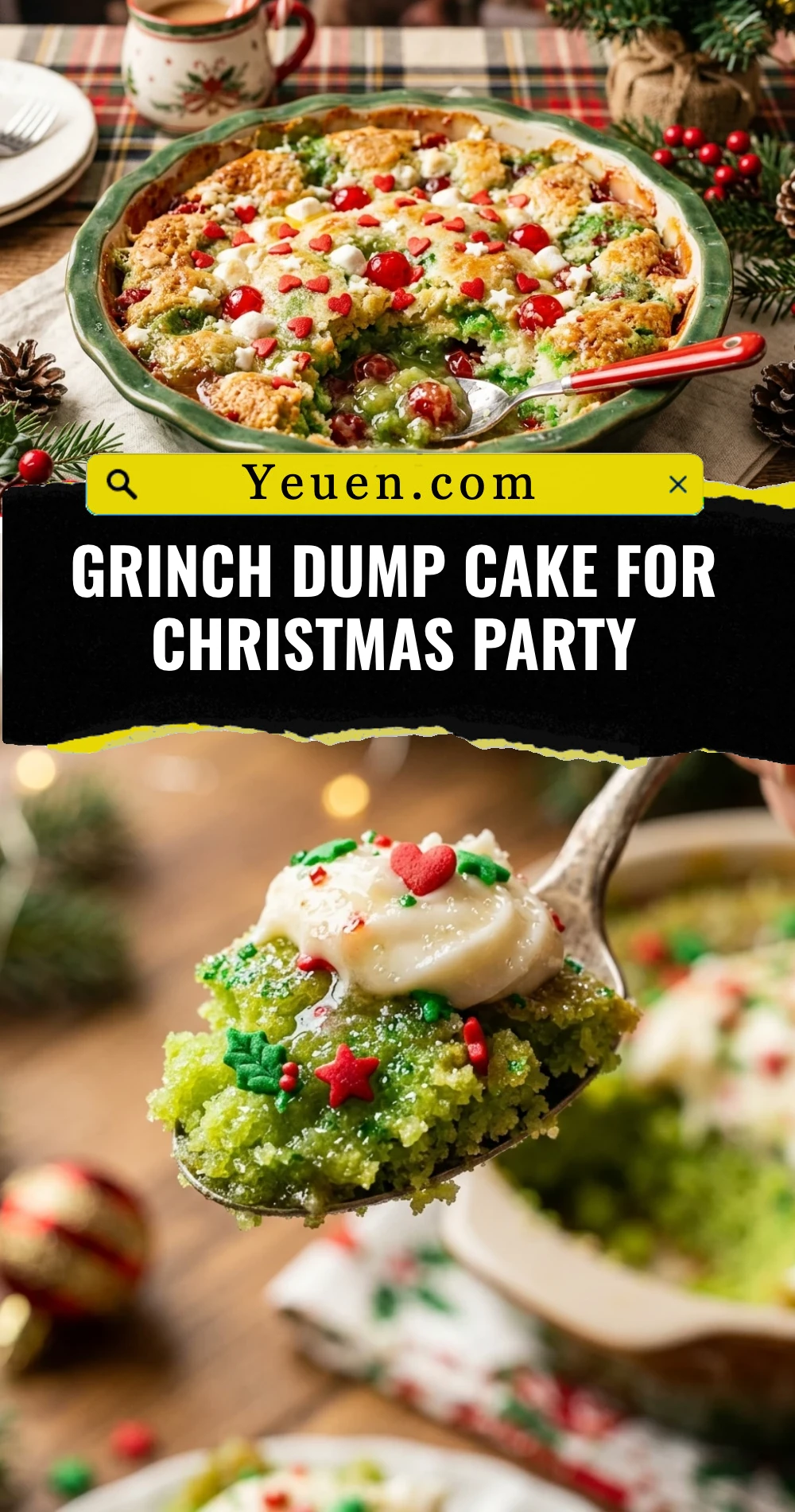 Grinch Dump Cake For Christmas Party
