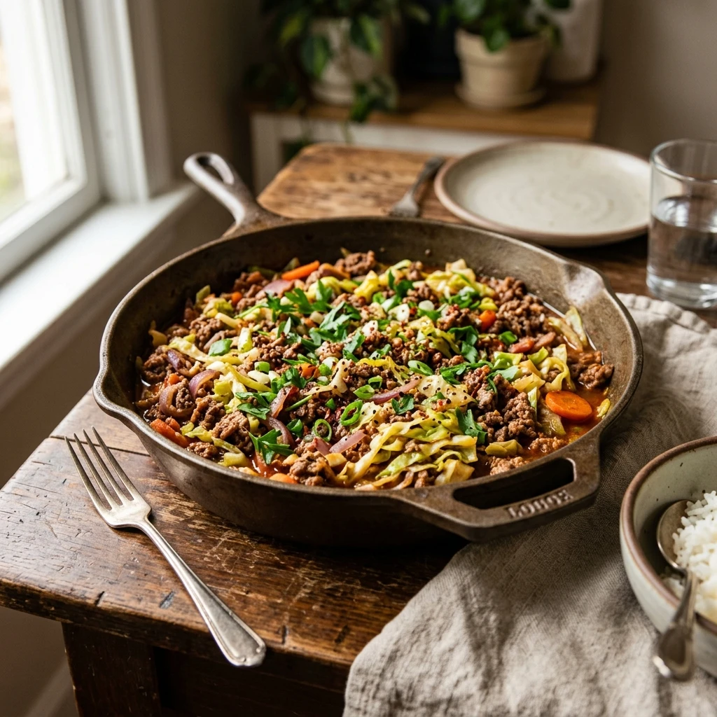 Ground Beef And Cabbage Skillet $2 Per Serving Healthy