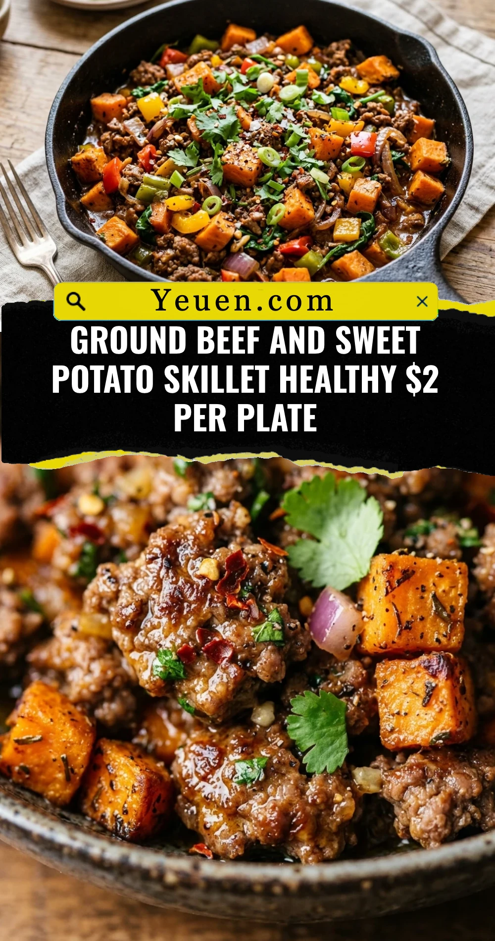 Ground Beef And Sweet Potato Skillet Healthy $2 Per Plate