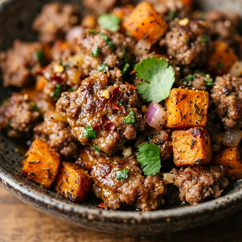 Ground Beef And Sweet Potato Skillet Healthy $2 Per Plate
