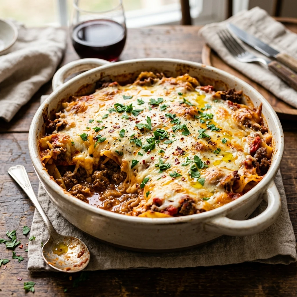 Ground Beef Casserole Cheesy 3 Ingredient Dump And Bake