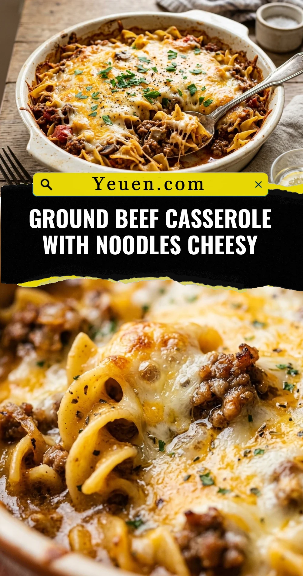 Ground Beef Casserole With Noodles Cheesy