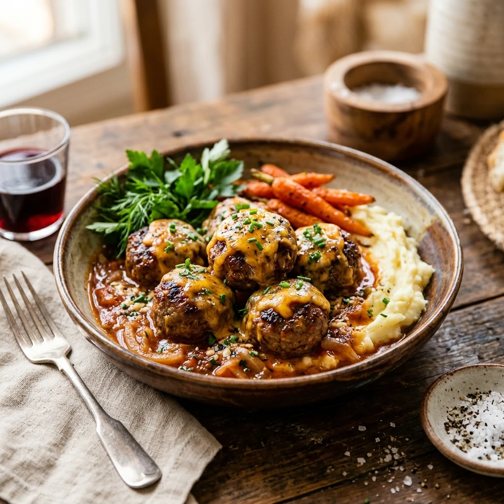 Ground Beef Cheeseburger Meatballs Budget Easy Family Under $3 Per Serving