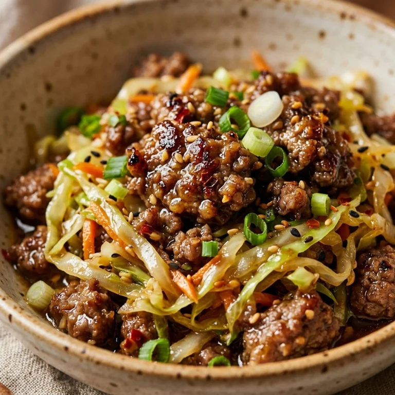 Ground Beef Egg Roll In A Bowl 20 Min Low Carb