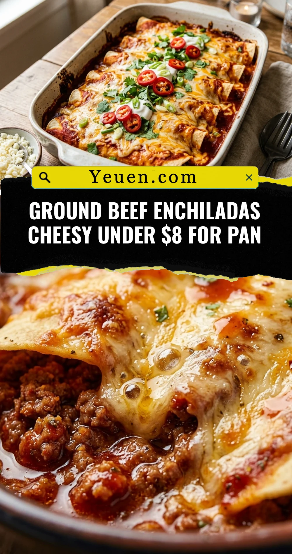 Ground Beef Enchiladas Cheesy Under $8 For Pan