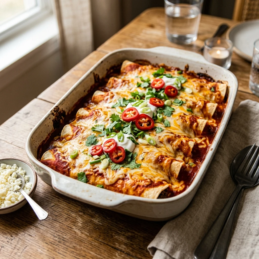 Ground Beef Enchiladas Cheesy Under $8 For Pan