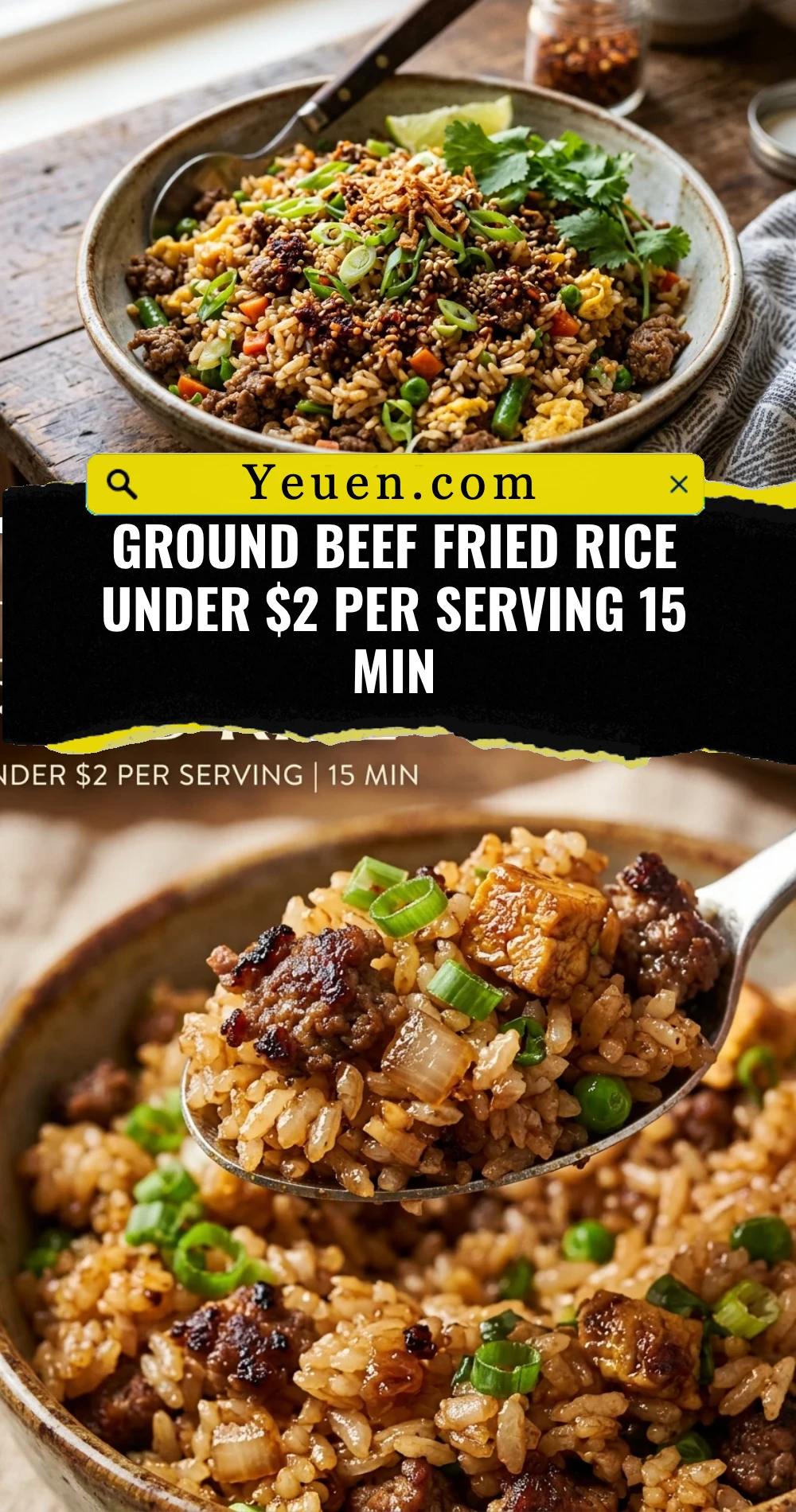 Ground Beef Fried Rice Under $2 Per Serving 15 Min