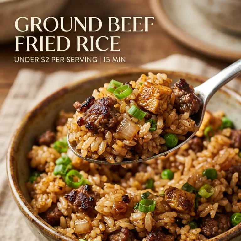 Ground Beef Fried Rice Under $2 Per Serving 15 Min