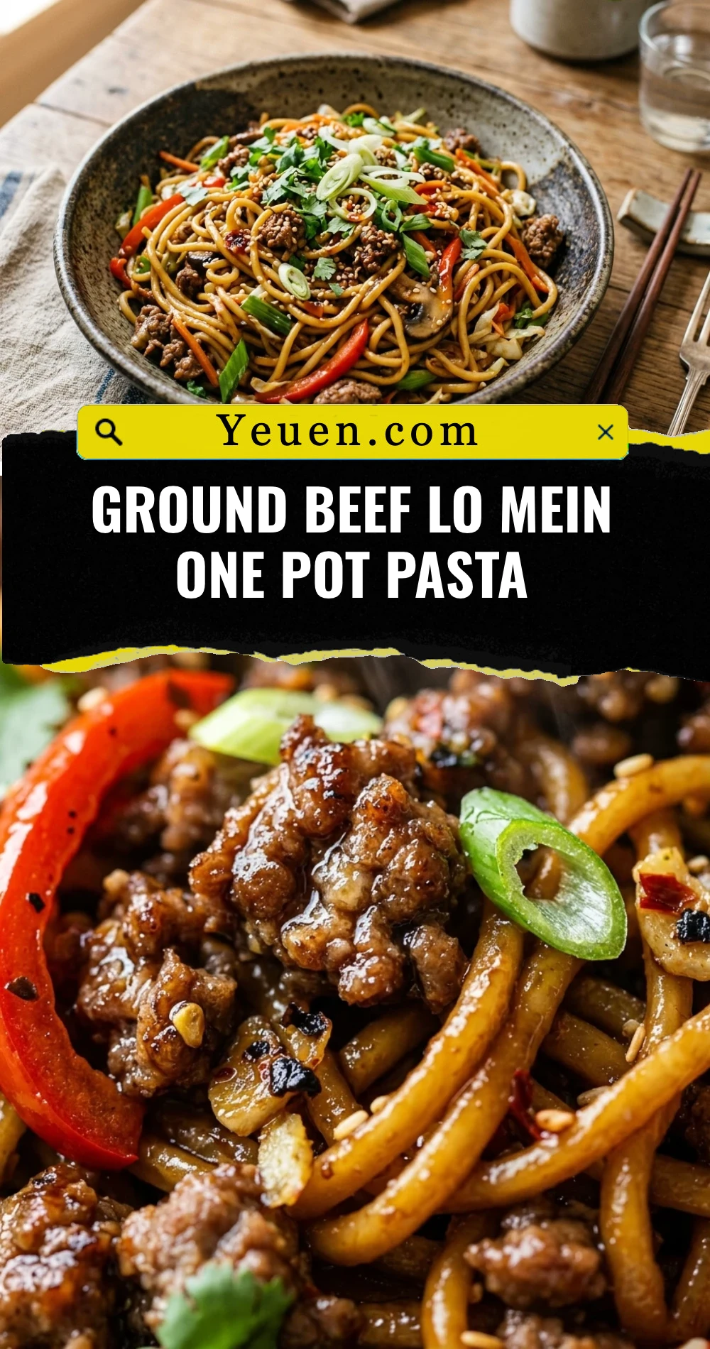 Ground Beef Lo Mein One Pot Pasta