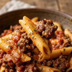 Ground Beef Penne One Pot Pasta Easy Family Budget Under $3