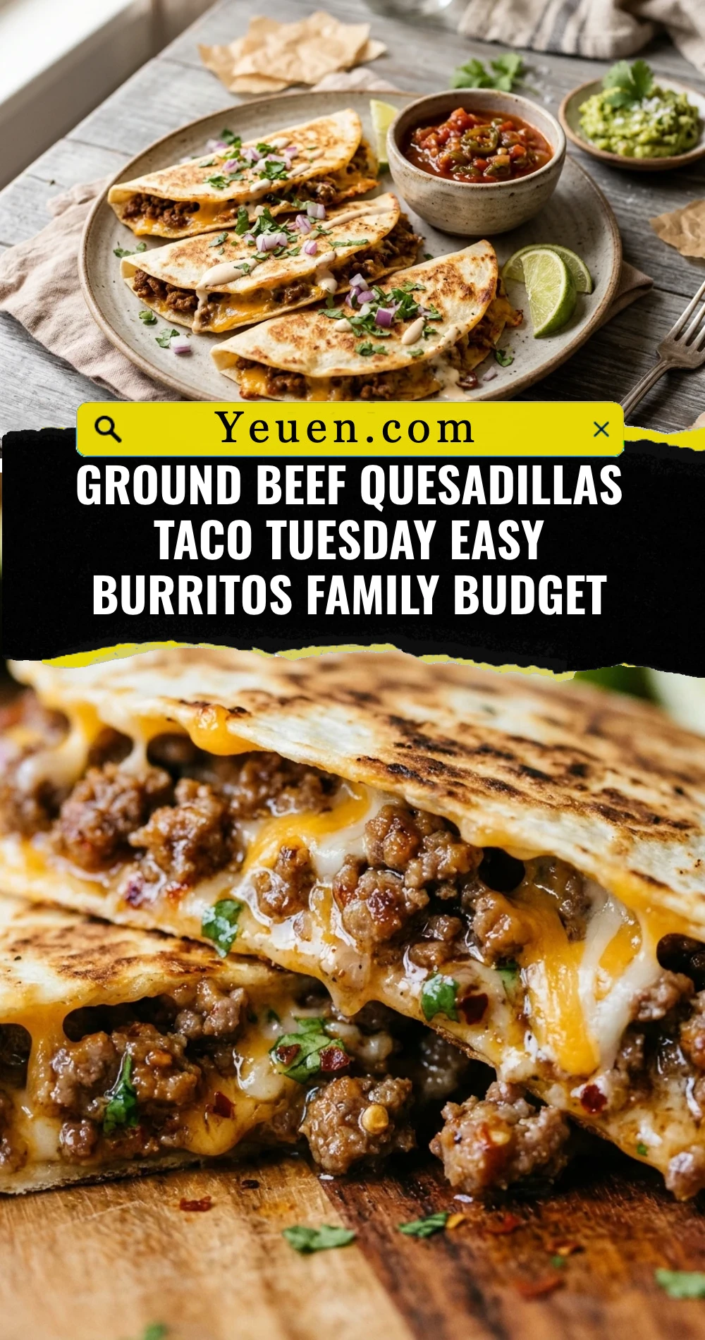 Ground Beef Quesadillas Taco Tuesday Easy Burritos Family Budget