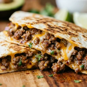 Ground Beef Quesadillas Taco Tuesday Easy Burritos Family Budget