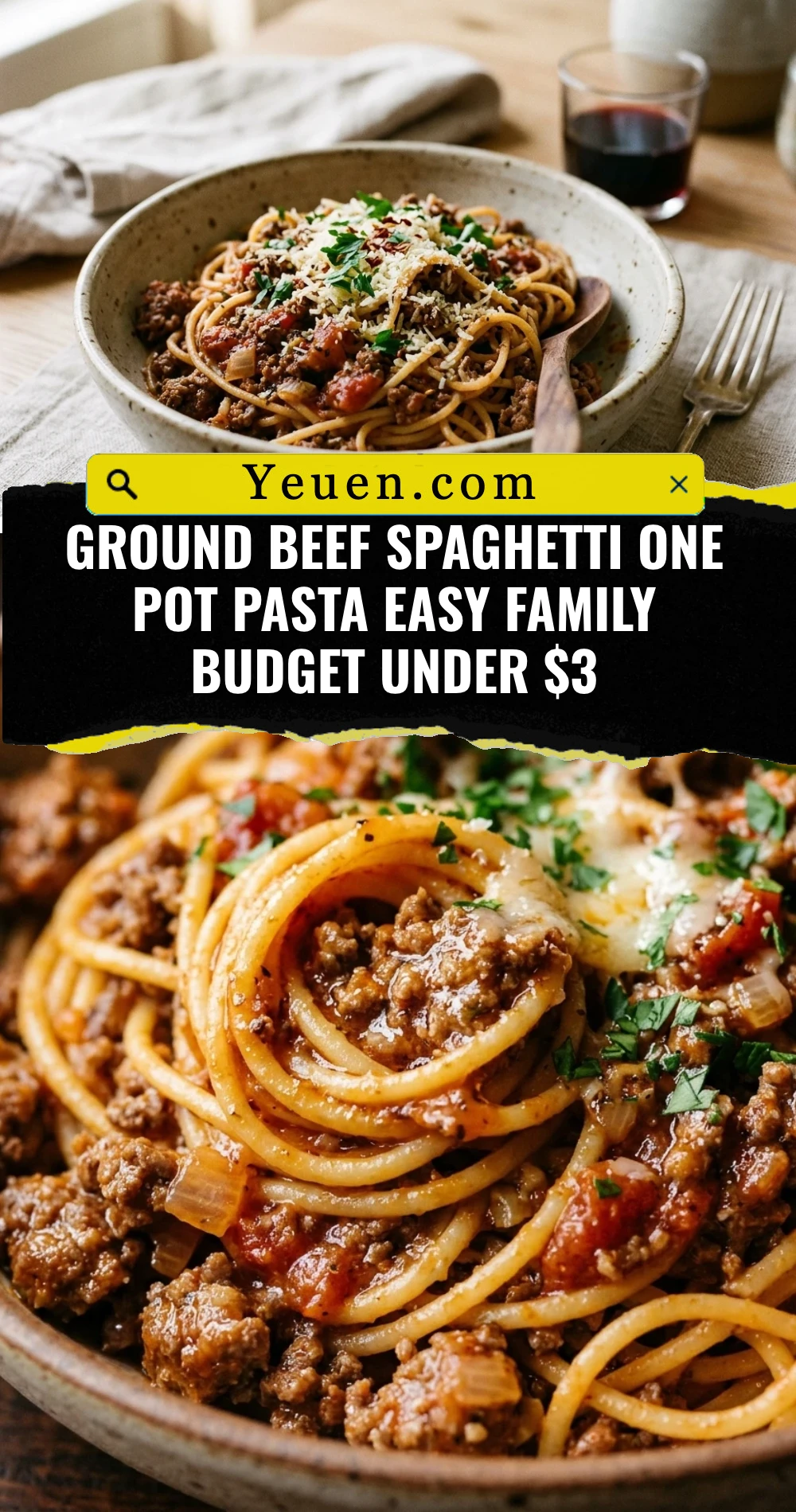 Ground Beef Spaghetti One Pot Pasta Easy Family Budget Under $3