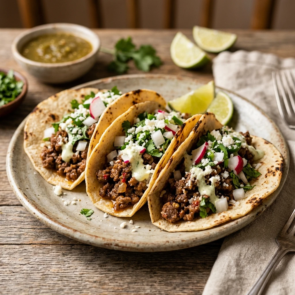 Ground Beef Street Tacos Easy 20 Minute Authentic Ultimate Recipe