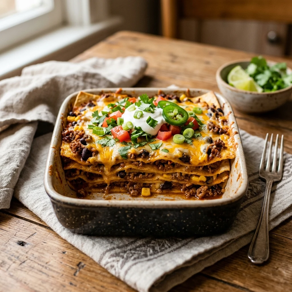 Ground Beef Taco Lasagna Tacos Easy 20 Minute Weeknight Ultimate Recipe