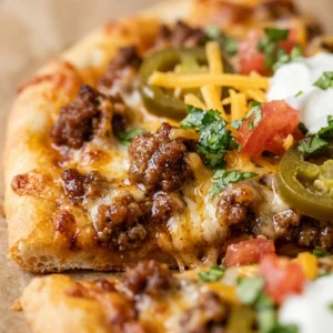 Ground Beef Taco Pizza Taco Tuesday Easy Burritos Family Budget