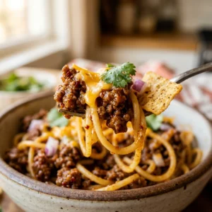 Ground Beef Taco Spaghetti Easy 20 Minute Weeknight Ultimate Recipe Viral