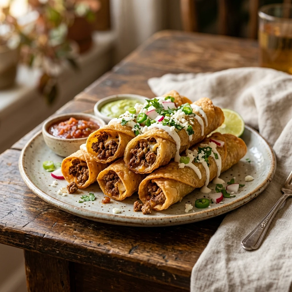 Ground Beef Taquitos Crunchy Budget