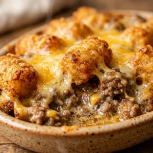 Ground Beef Tater Tot Casserole Cheesy Family Easy Budget Under $3
