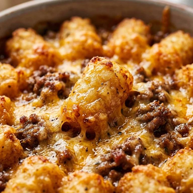 Ground Beef Tater Tot Casserole Cheesy Family Feeds 8
