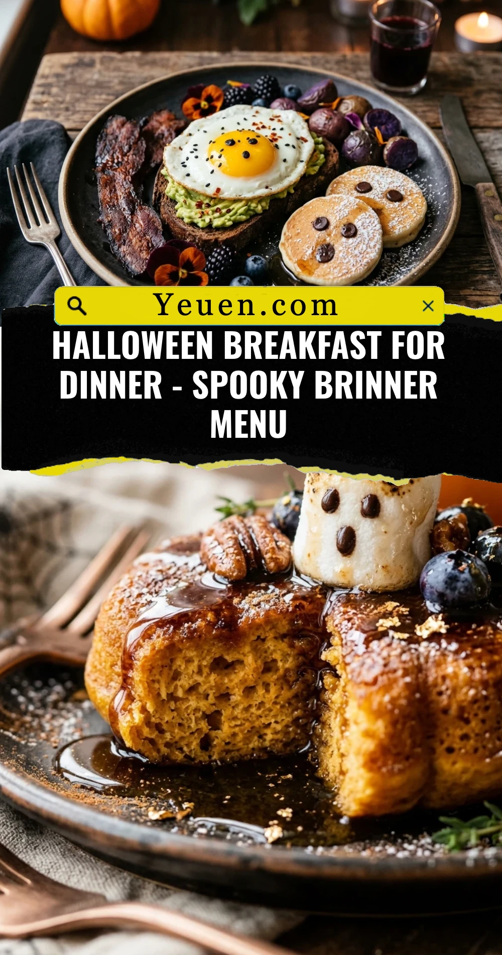 Halloween Breakfast For Dinner - Spooky Brinner Menu
