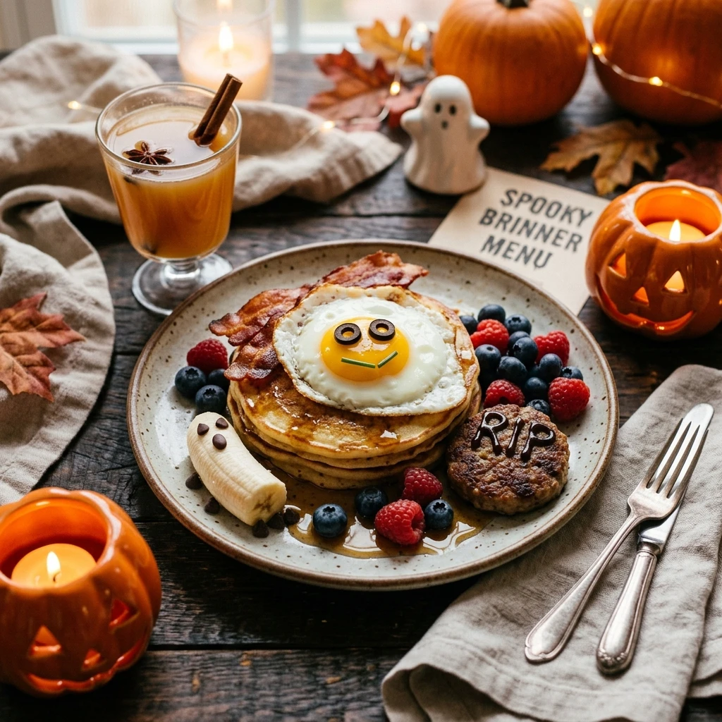 Halloween Breakfast For Dinner - Spooky Brinner Menu