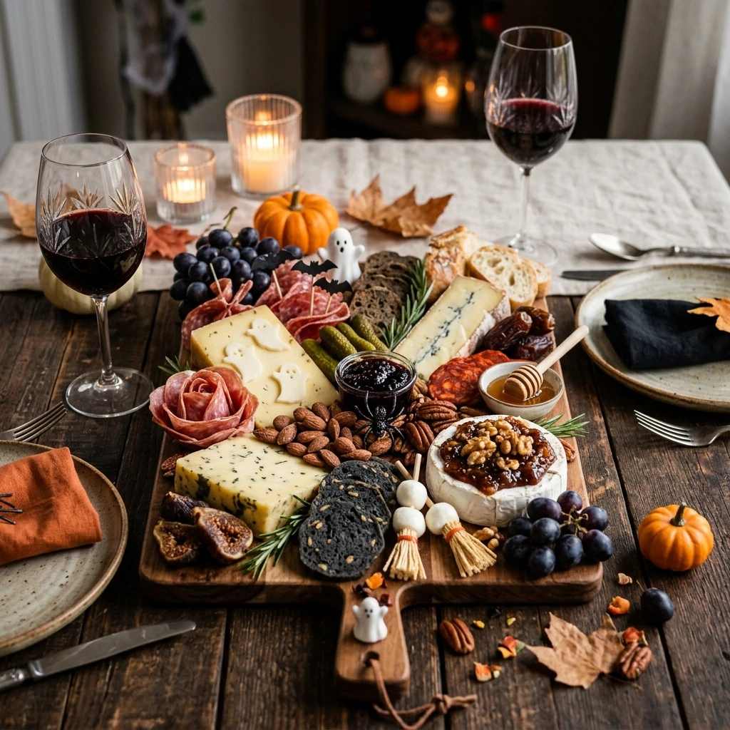 Halloween Charcuterie Board For 2 - Date Night Dinner
