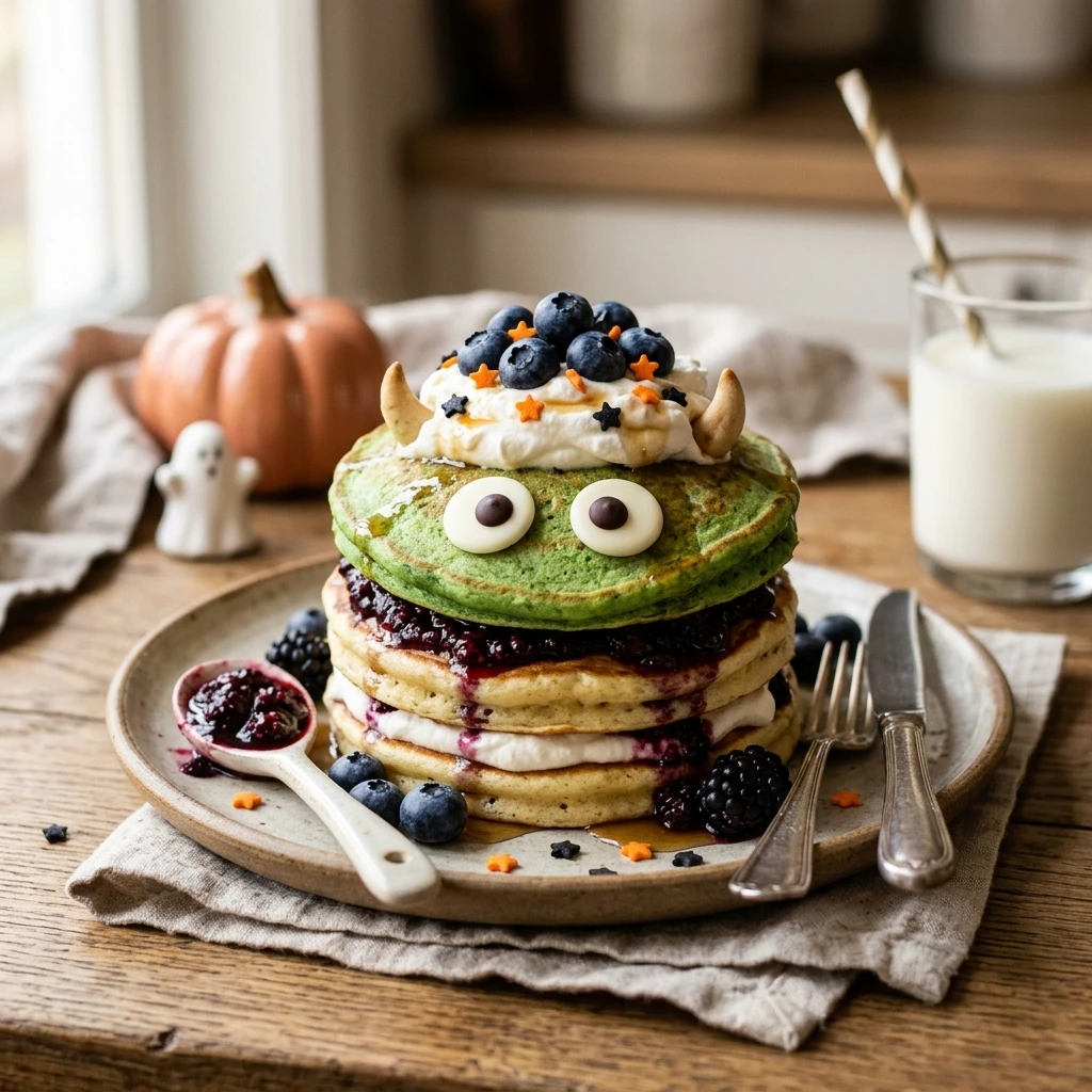 Halloween Monster Pancakes Kids Favorite