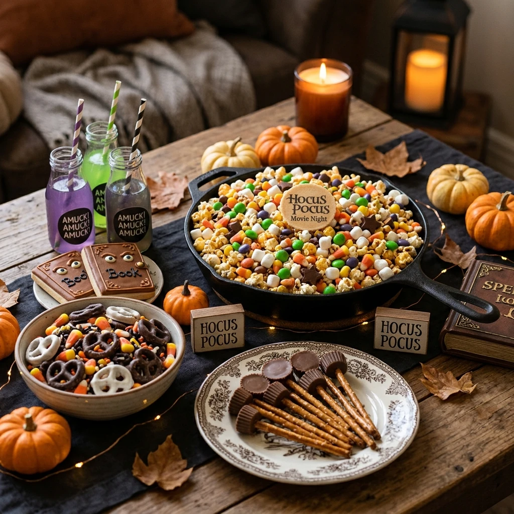 Halloween Movie Night Snacks Dinner - Hocus Pocus Edition