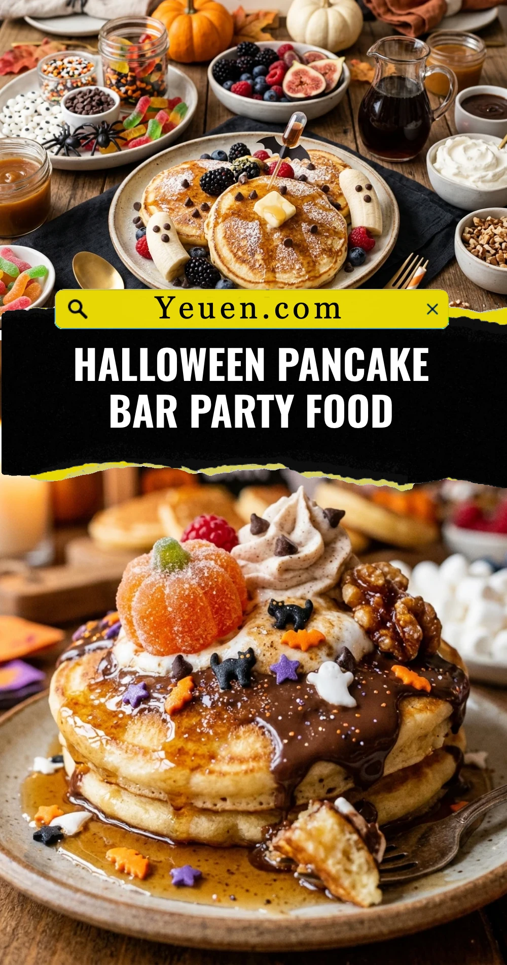 Halloween Pancake Bar Party Food