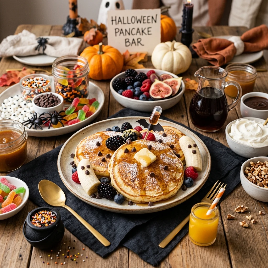 Halloween Pancake Bar Party Food