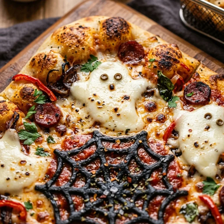 Haunted Flatbread Pizza - 10 Min Air Fryer