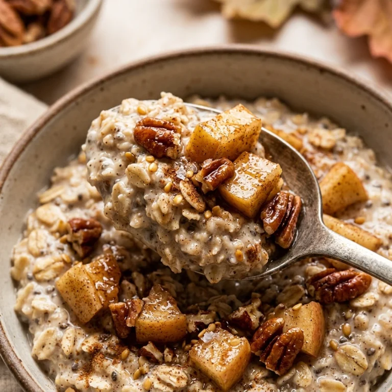 Healthy Apple Cinnamon Overnight Oats Fall Brunch