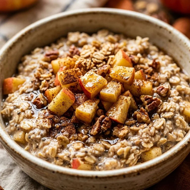 Healthy Apple Cinnamon Overnight Oats Fall Brunch