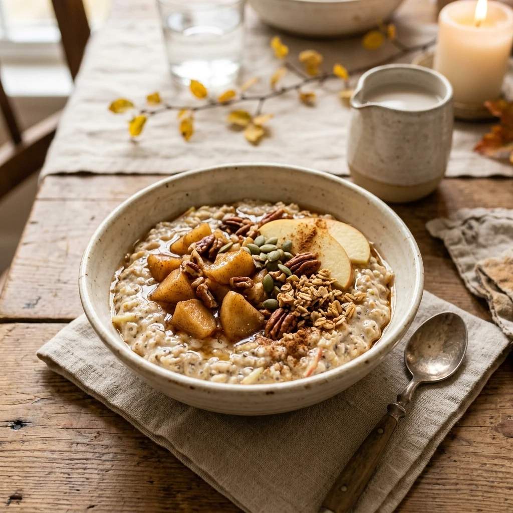Healthy Apple Cinnamon Overnight Oats Fall Brunch