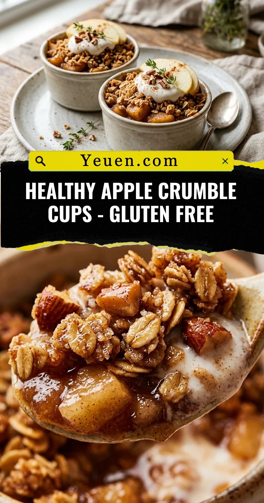 Healthy Apple Crumble Cups - Gluten Free
