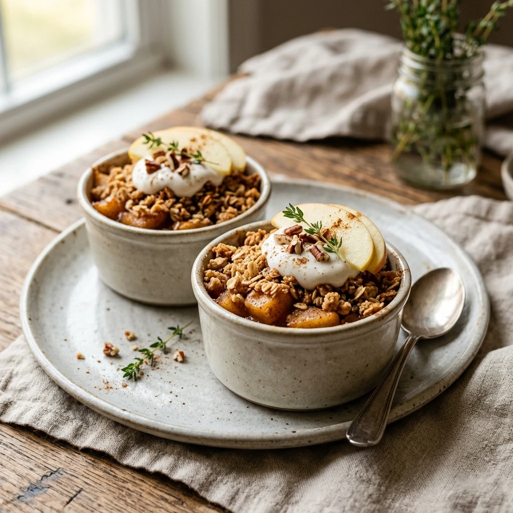 Healthy Apple Crumble Cups - Gluten Free