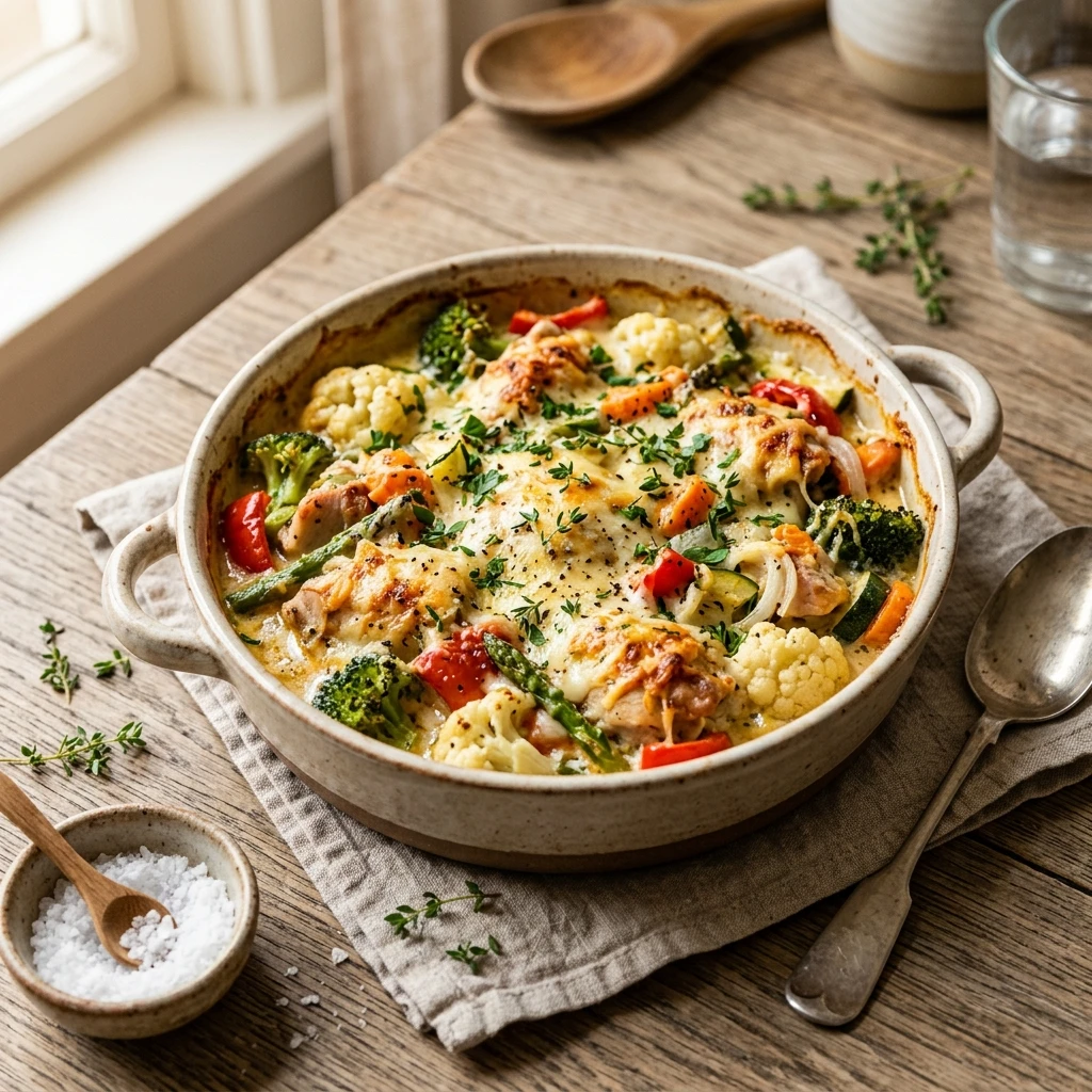 Healthy Casserole Chicken And Veggies Low Carb